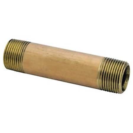 Gizmo 38300-0815 0.5 x 1.5 Pipe Nipple Brass GI446615